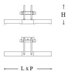 Dimensions of the Tube Incanto Italamp Wall Lamp